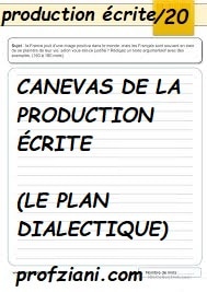 CANEVAS DE LA PRODUCTION ÉCRITE (LE PLAN DIALECTIQUE)